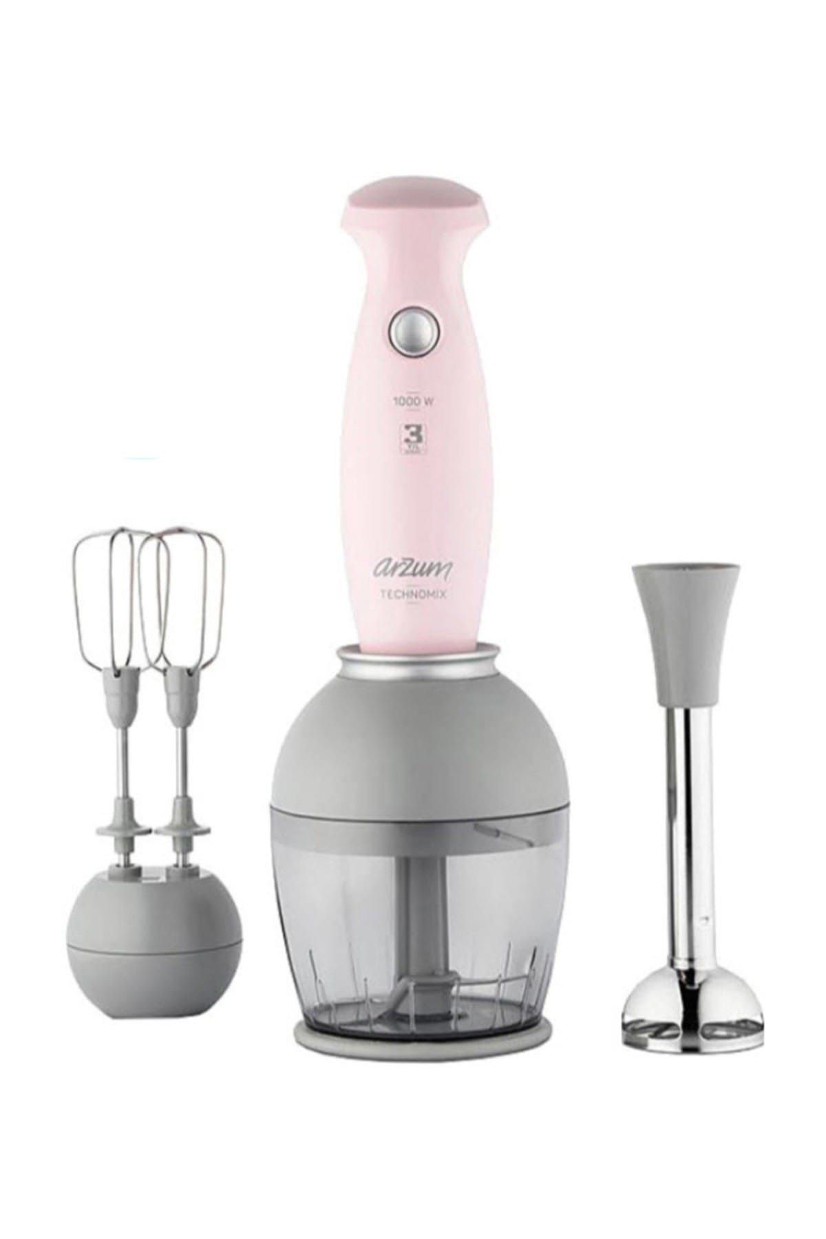 Arzum Technomix AR1031 El Blender Seti 1000 W Pembe