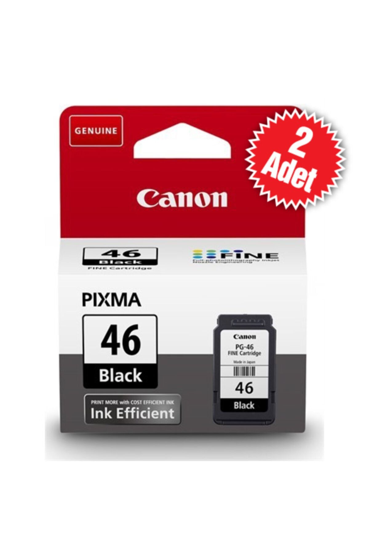Canon Pg-46 Siyah Kartuş 2 Adet Pixma E404/e414/e464/e484