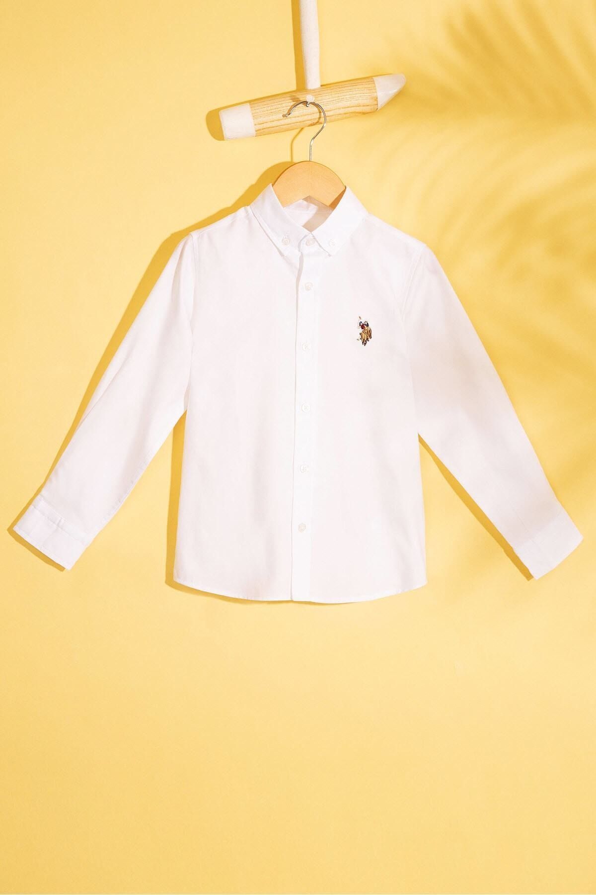 U.S. Polo Assn. Beyaz Erkek Çocuk Gömlek