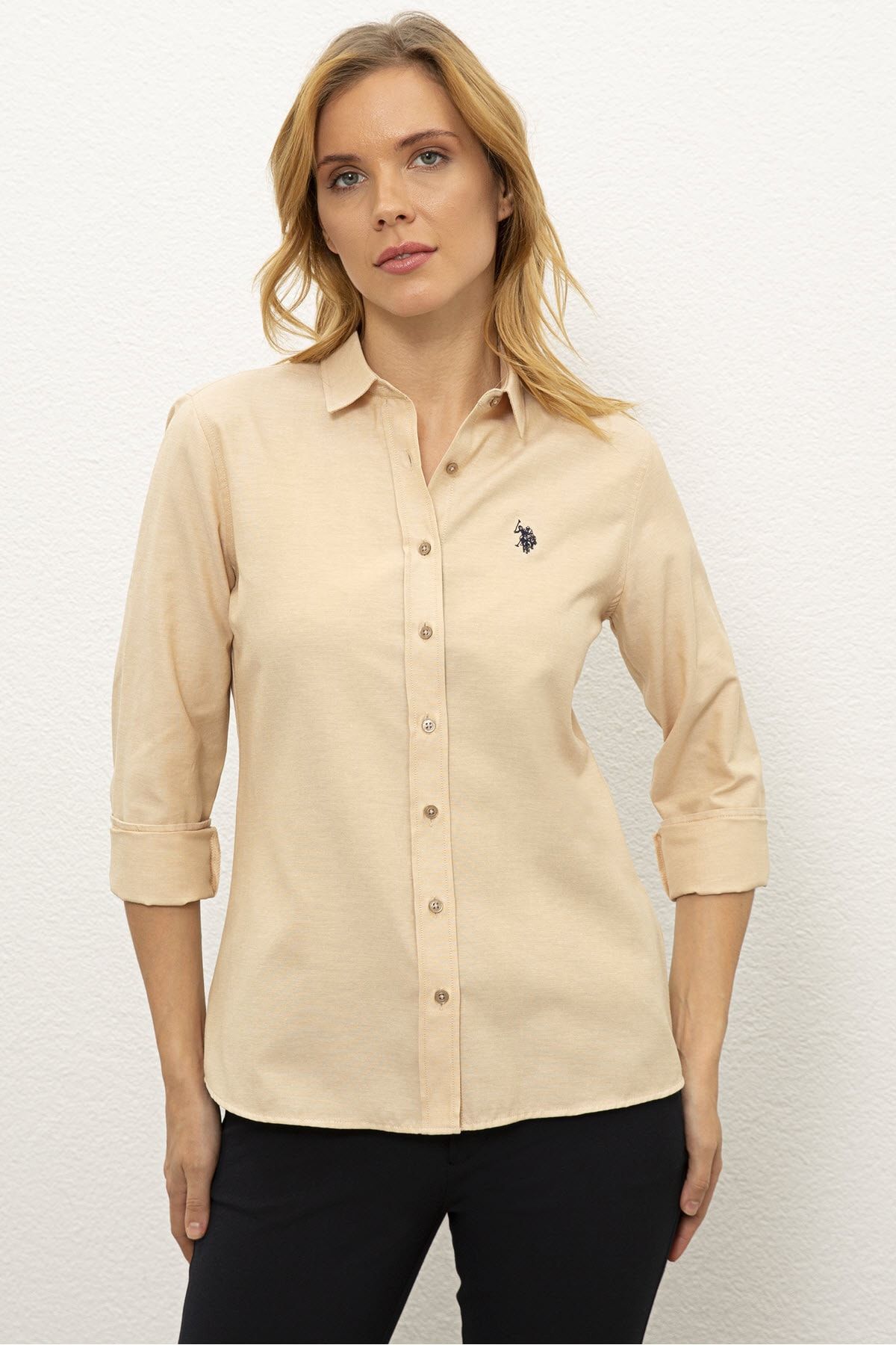 U.S. Polo Assn. Kahverengi Kadın Gömlek
