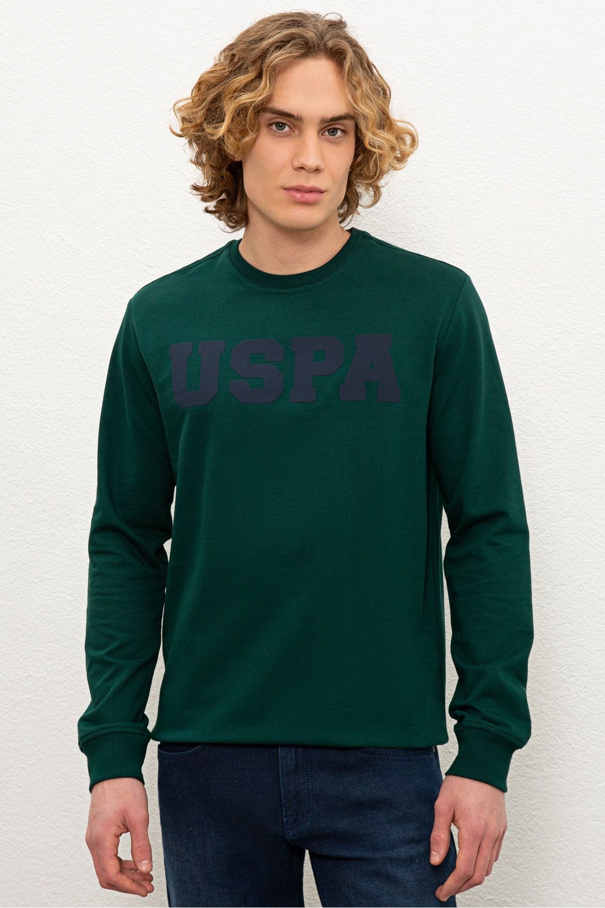 U.S. Polo Assn. Yeşil Erkek Sweatshirt
