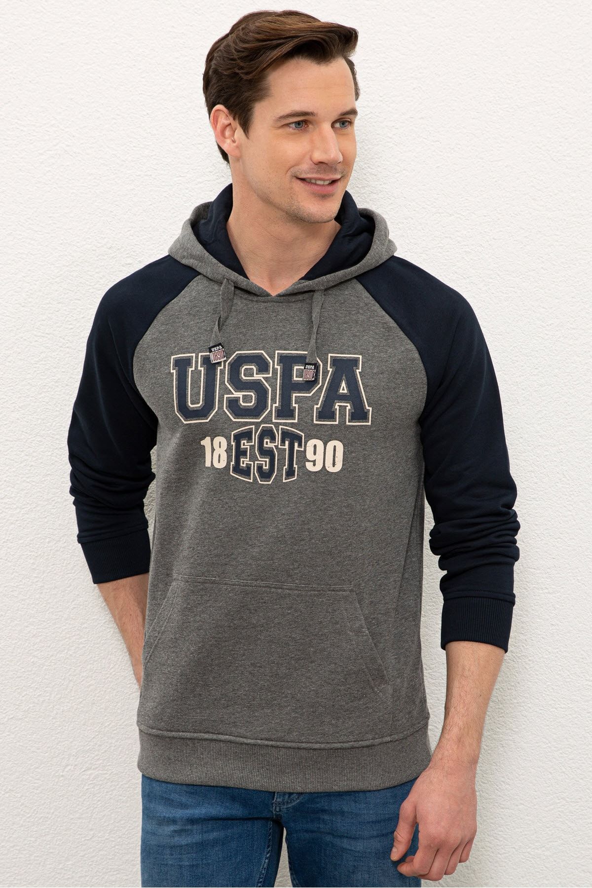 U.S. Polo Assn. Antrasıt Melanj Erkek Sweatshirt G081SZ082.000.1219153