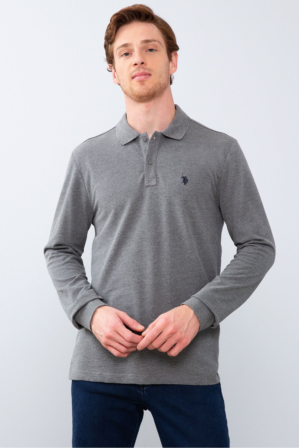 U.S. Polo Assn. Gri Erkek Sweatshirt