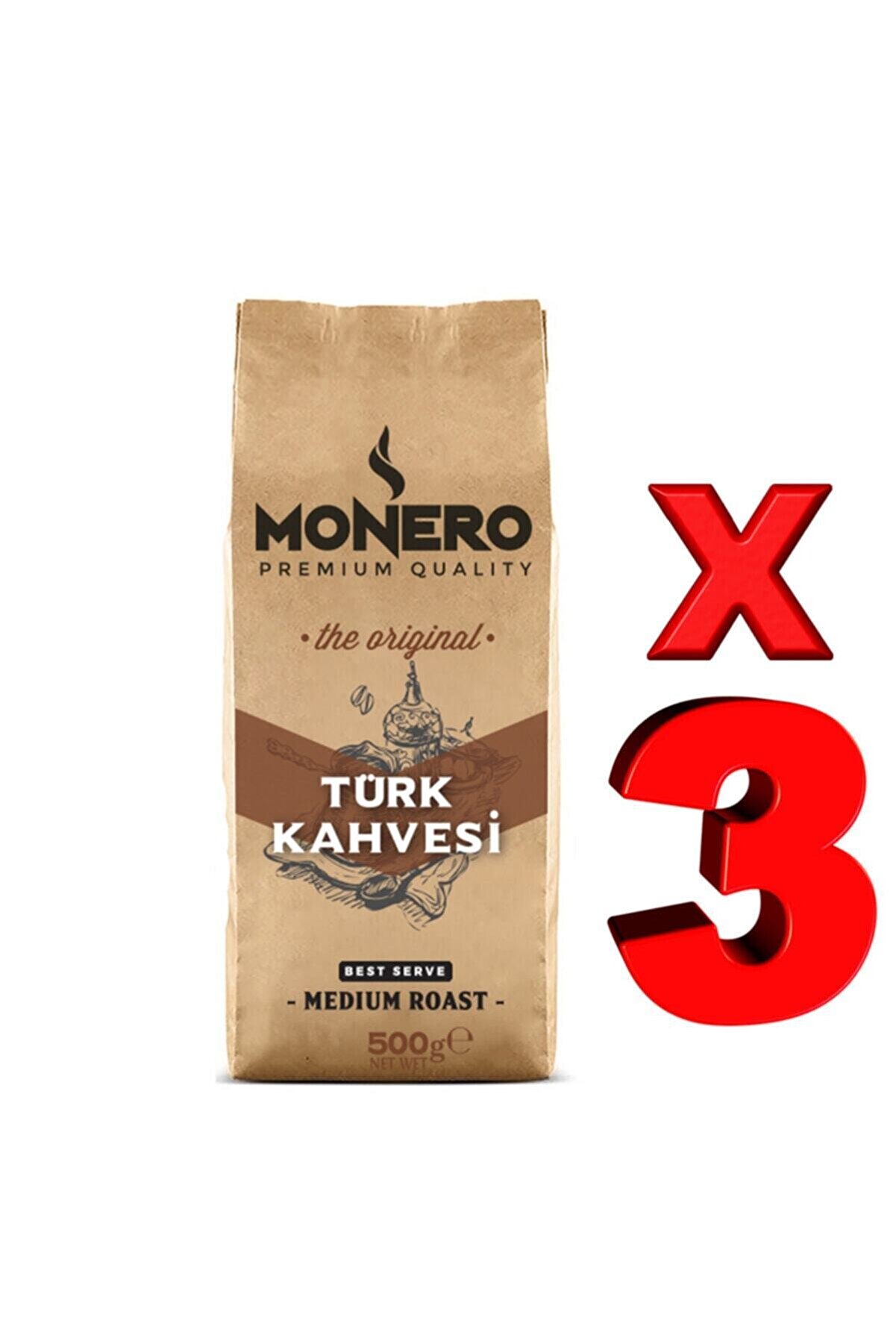Monero Türk Kahvesi 500 gr x 3 adet Monero