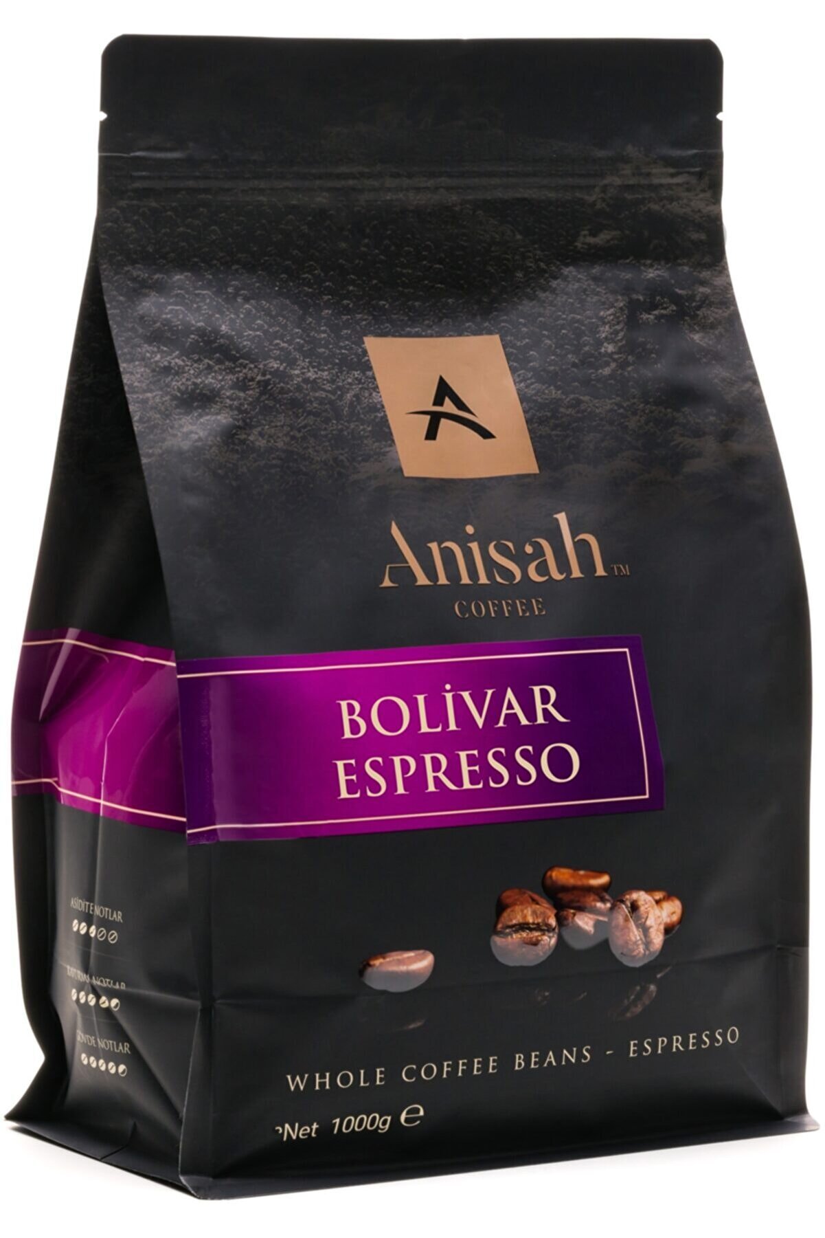 Anisah Coffee Bolivar Espresso Kavrulmuş Çekirdek Kahve 1000 g