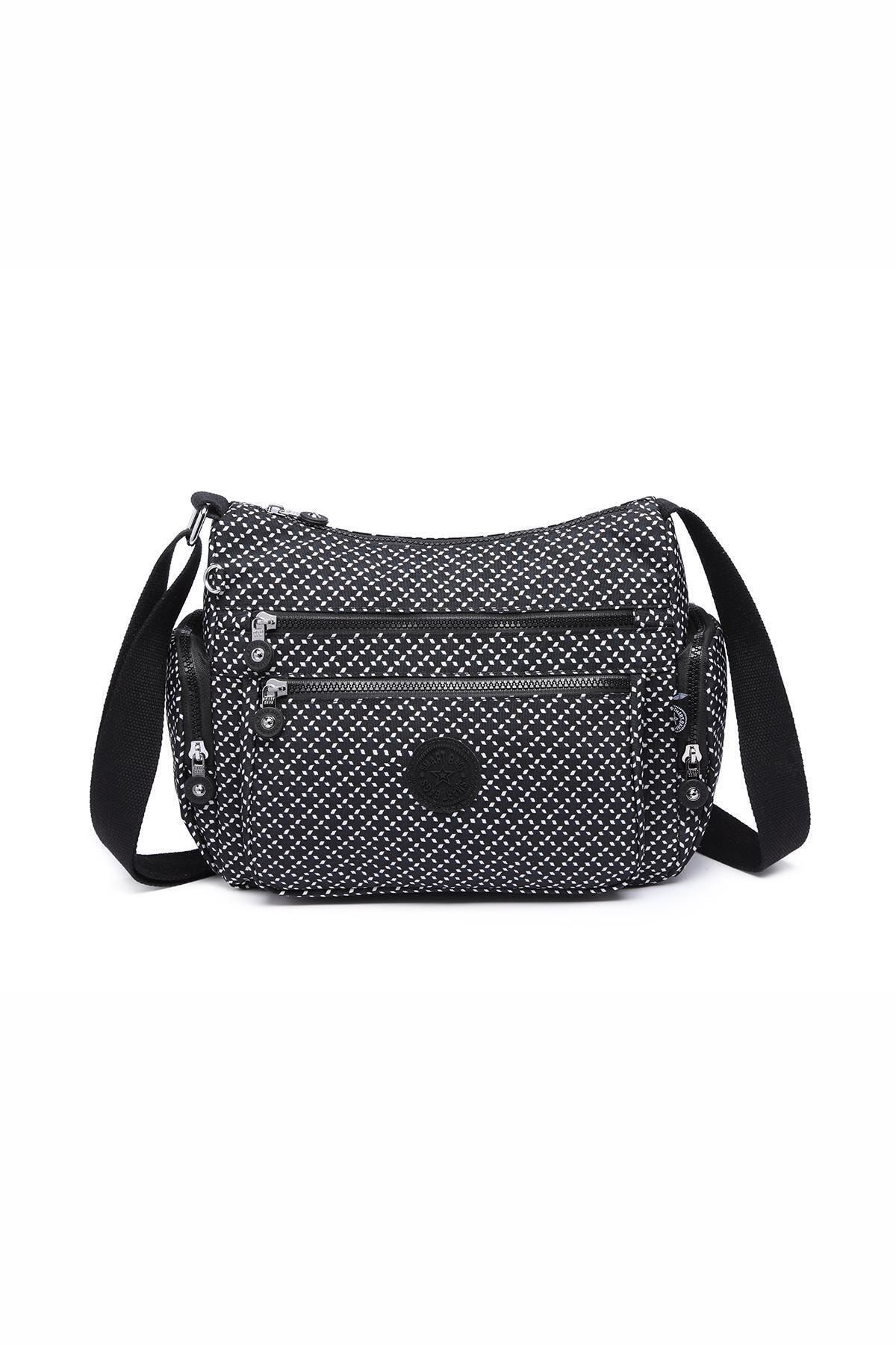 Smart Bags Smbyb1115-0127 Siyah/beyaz Kadın Çapraz Çanta