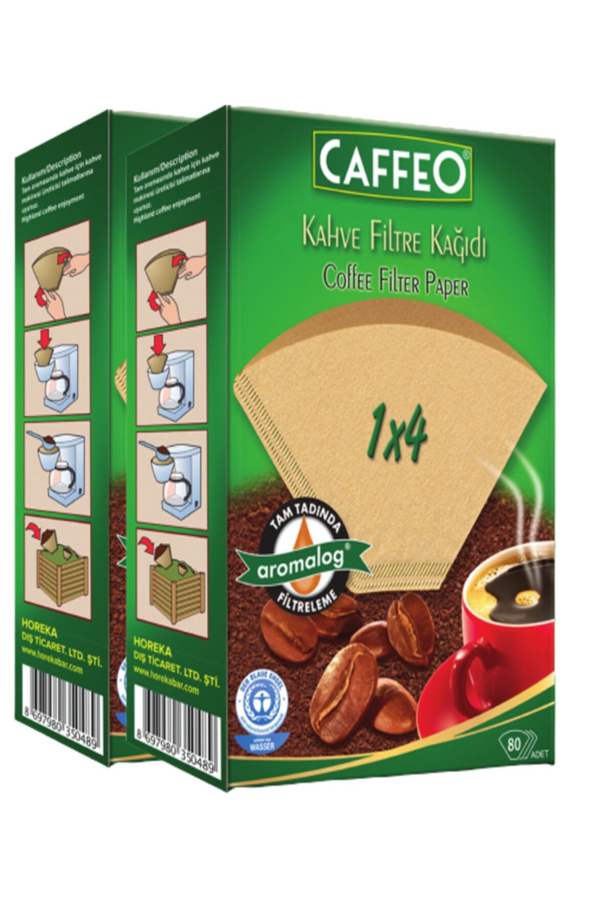 Caffeo Kahve Filtresi 1x4/80  2'li Paket  160 Filtre