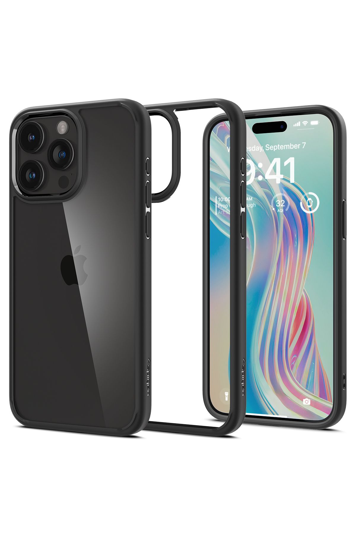 Spigen iPhone 15 Pro Max Kılıf Ultra Hybrid Matte Black - ACS06570