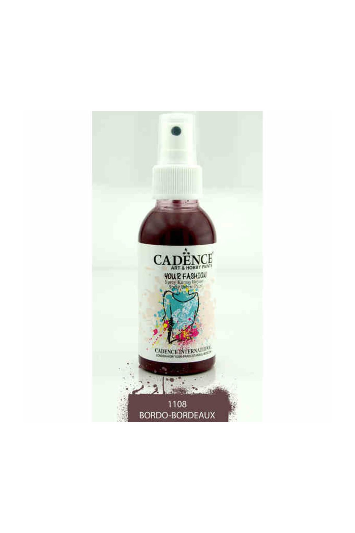 Cadence FASHİON SPREY KUMAŞ BOYASI 100 ML. 1108 BORDO 100 Ml