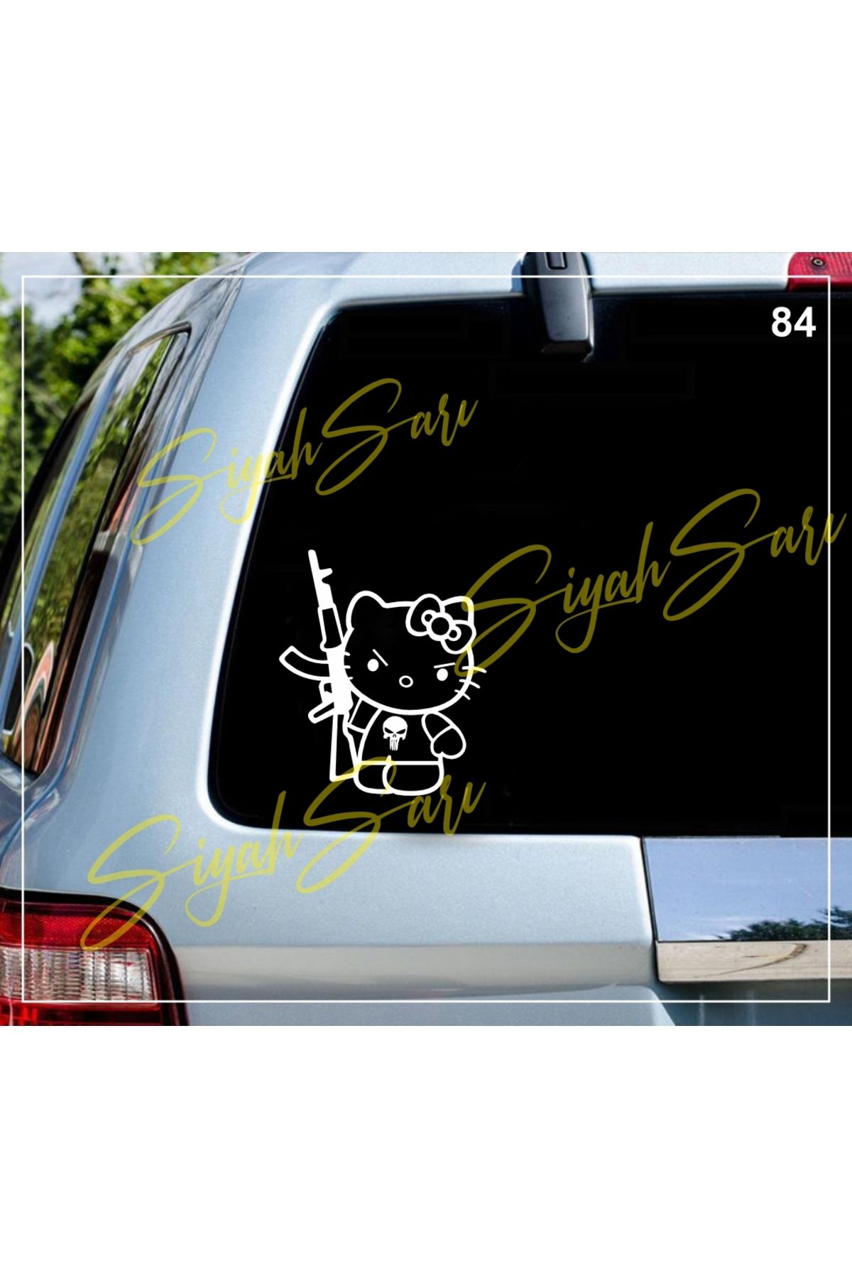 S&S HEDİYELİK EŞYA Hello Kitty Araba Araç Decal Oto Racing Jeep Sticker Etiket Folyo