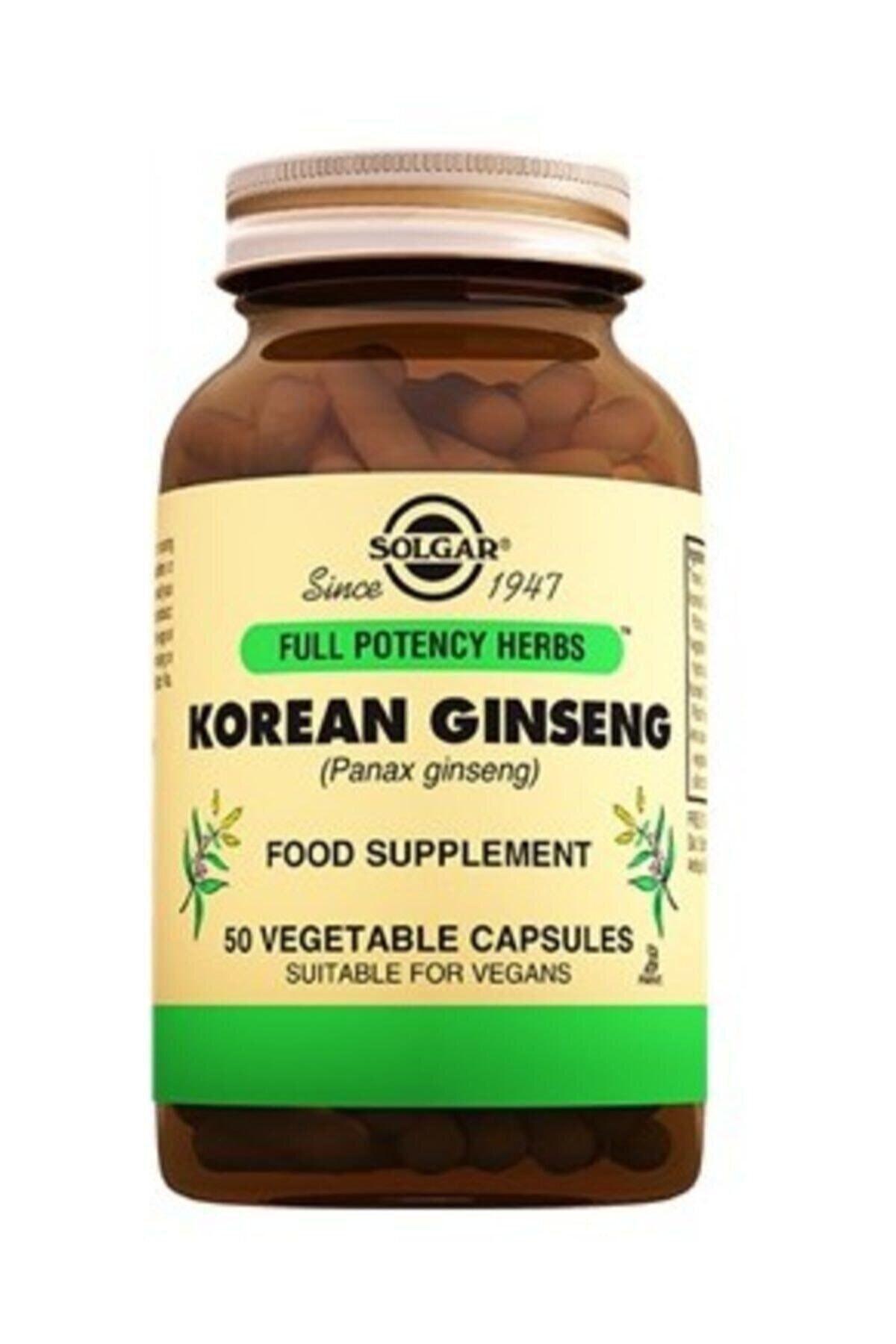 Solgar Korean Ginseng (PANAX GİNSENG) 50 Kapsül E-vital