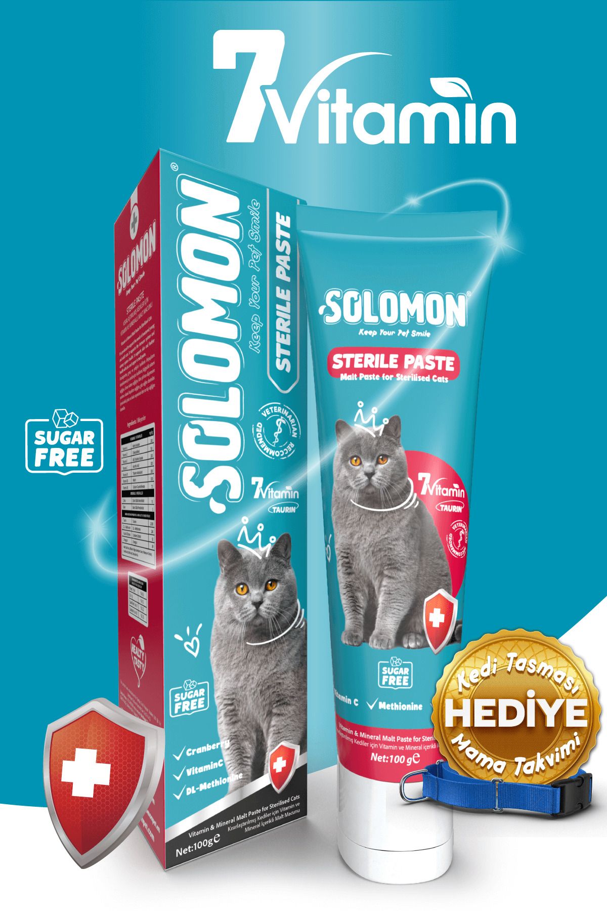 Solomon Sterile Paste 100 gr Kısırlaştırılmış Kediler Için Vitamin Ve Mineralli Malt Macunu