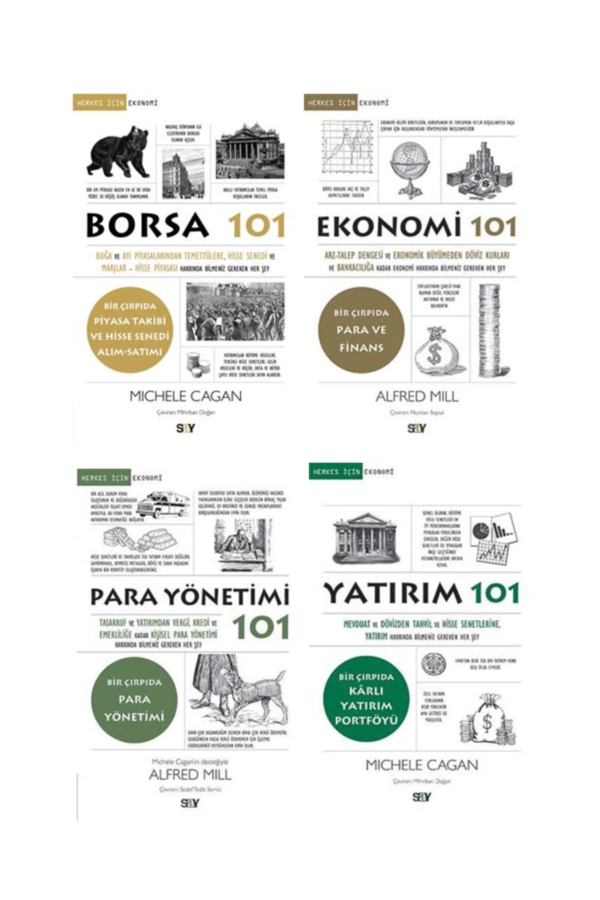 Say Yayınları Borsa 101 - Ekonomi 101 - Para Yönetimi 101 - Yatırım 101 4 Kitap Set