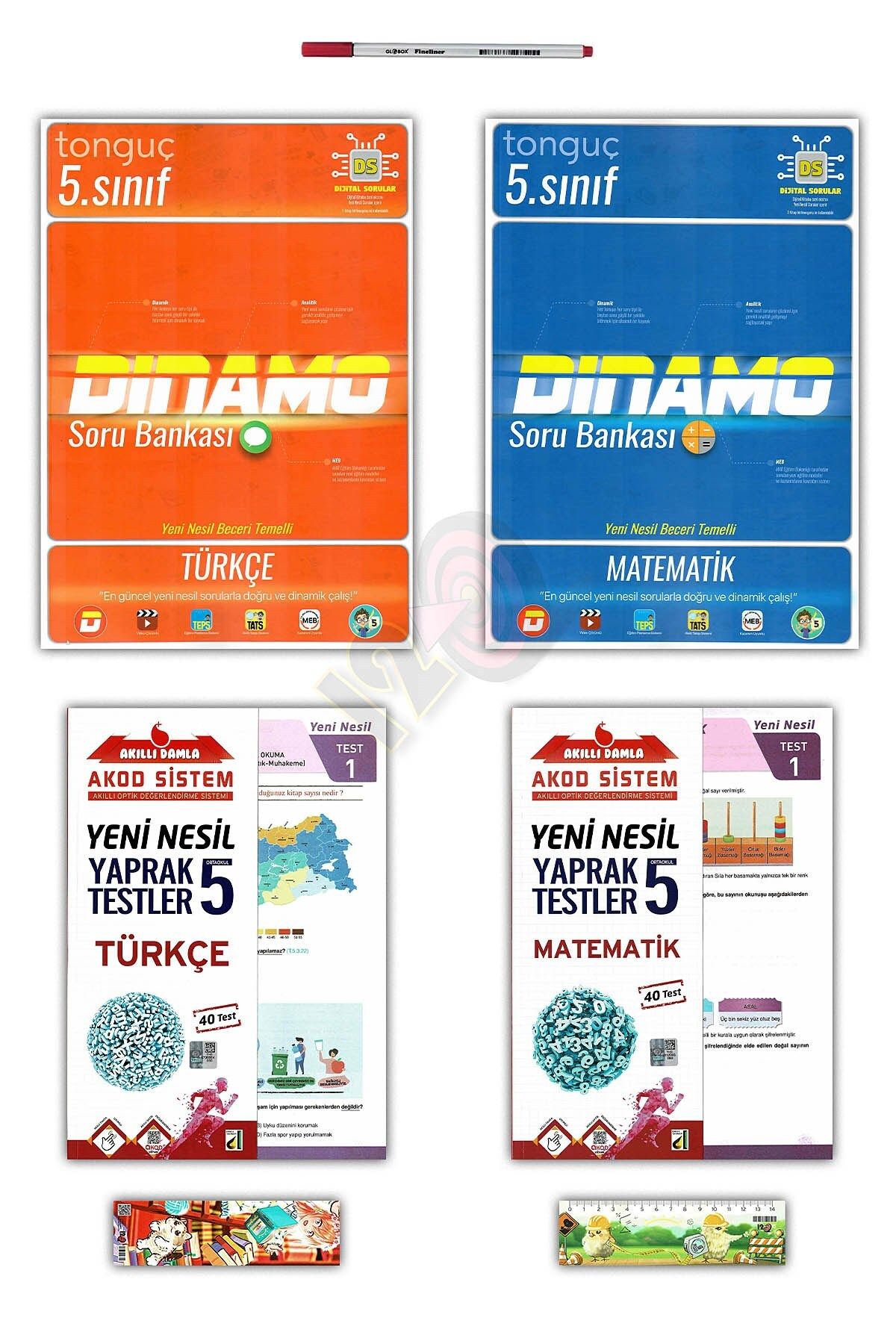 Tonguç Yayınları 5. Sınıf Dinamo Türkçe Matematik Soru Bankası Yeni Nesil Yaprak Testler