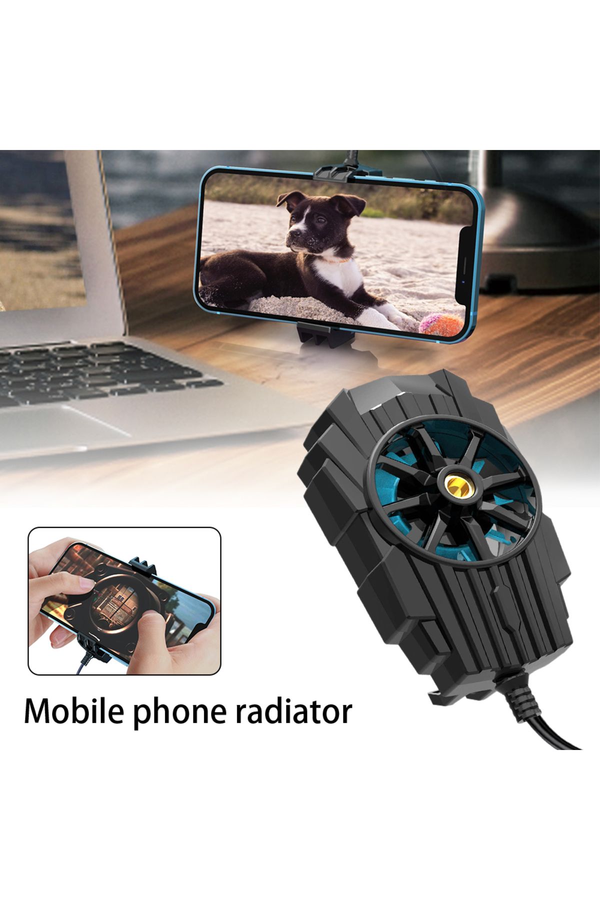 Miscase Tüm Telefon Modelleri ile Uyumlu Oyun Hızlandırıcı Cep Telefon Soğutma Fanı Radyatör Soğutucu