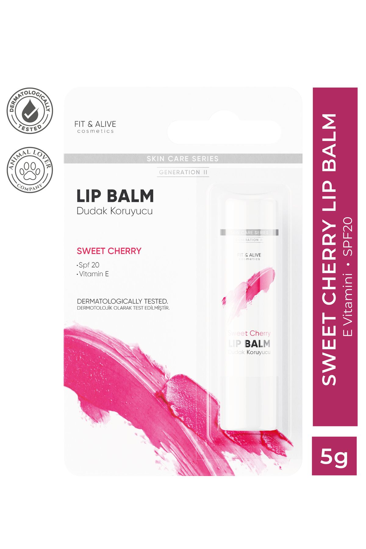 Fit & Alive Fitalive Lip Balm Sweet Cherry
