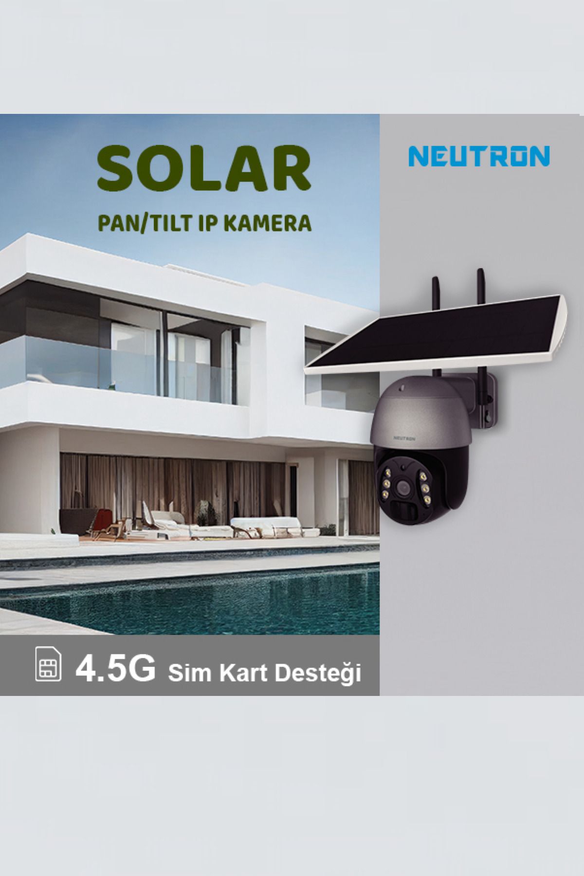 NEUTRON 3MP 4G Solar Güneş Enerjili IP Kamera