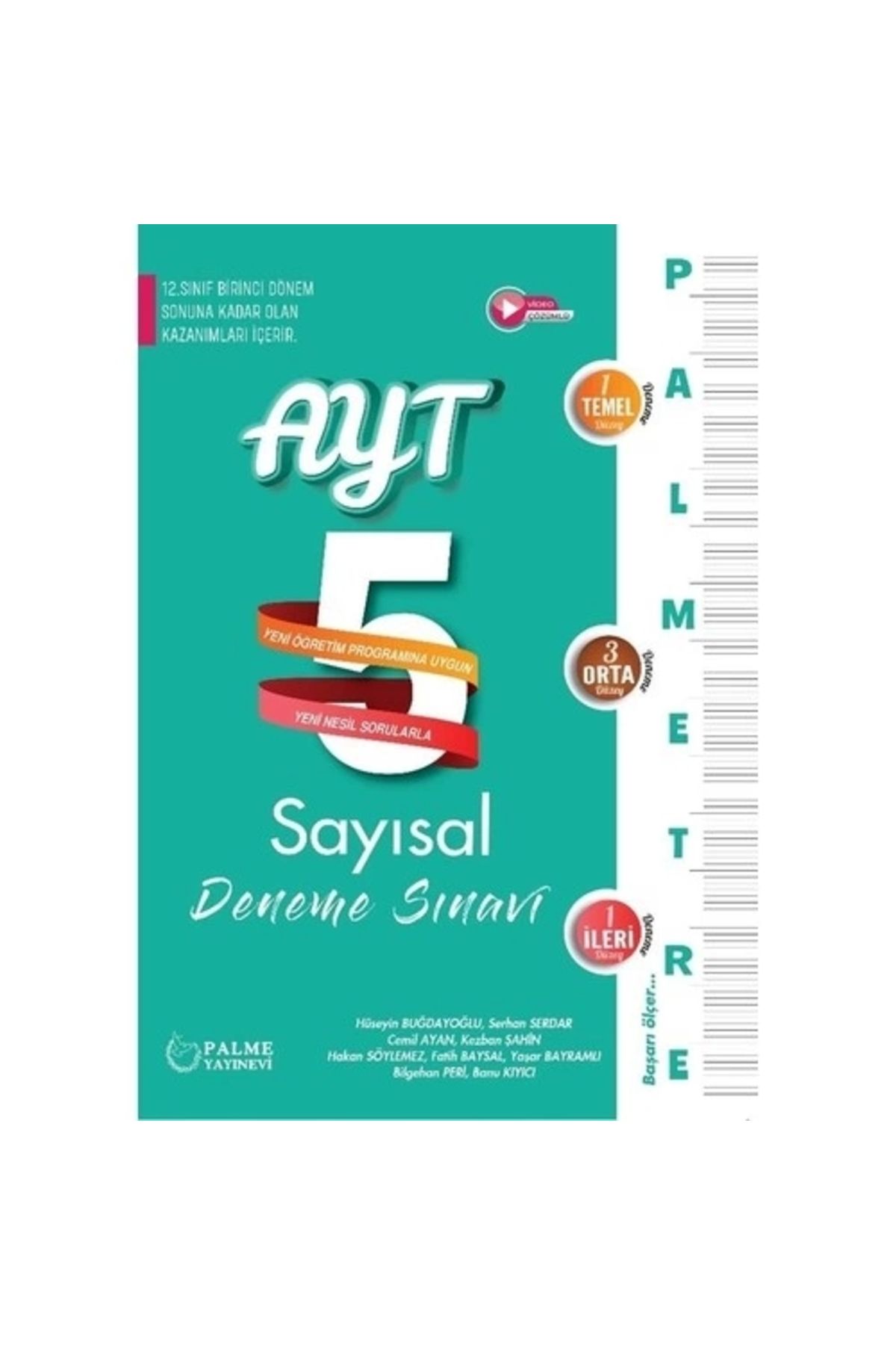 Palme Yayınevi Palme YKS AYT Sayısal Palmetre 5 Deneme Sınavı Video Çözümlü Palme Yayınları