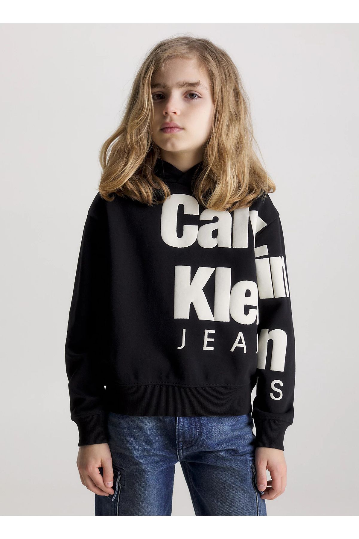 Calvin Klein Siyah Erkek Çocuk Sweatshirt IB0IB01860BEH