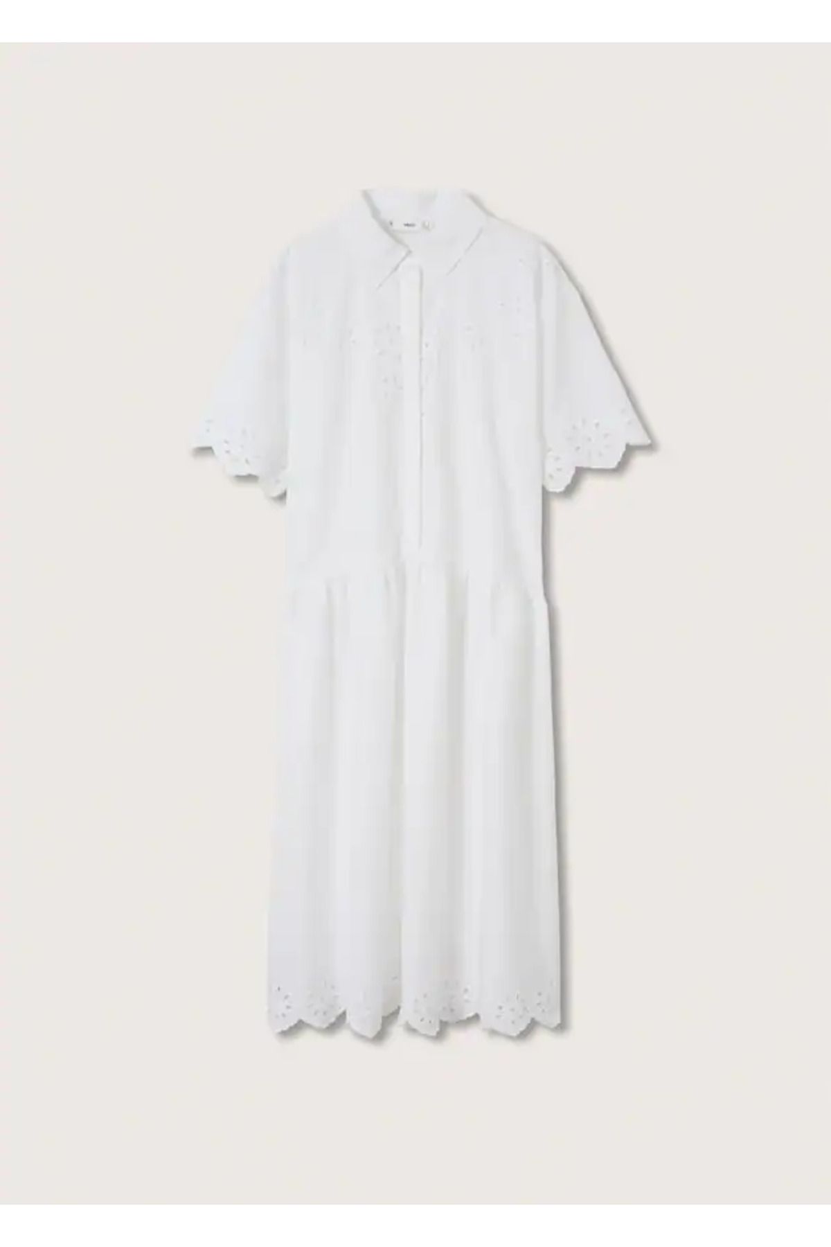 MANGO İşleme detaylı gömlek elbise