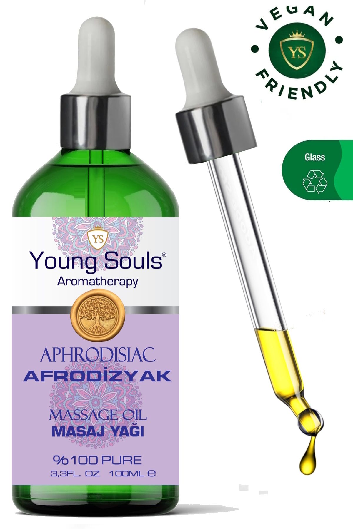 YOUNG SOULS Aromatherapy Aphrodisiac Massage Oil Afrodizyak Masaj Yağı 100 Ml