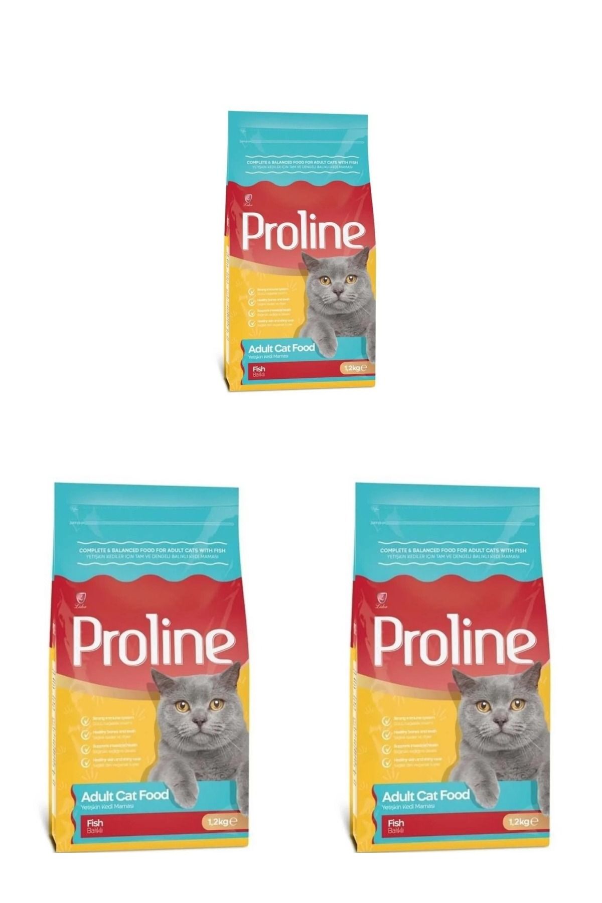 Pro Line Yetişkin Kedi Maması 1200 gr X 3 Paket