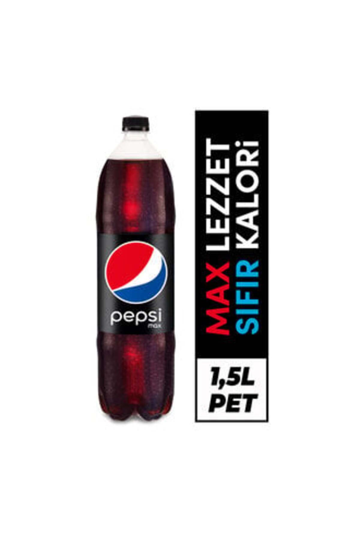 Pepsi max şekersiz kola pet 1,5 l  5 adet