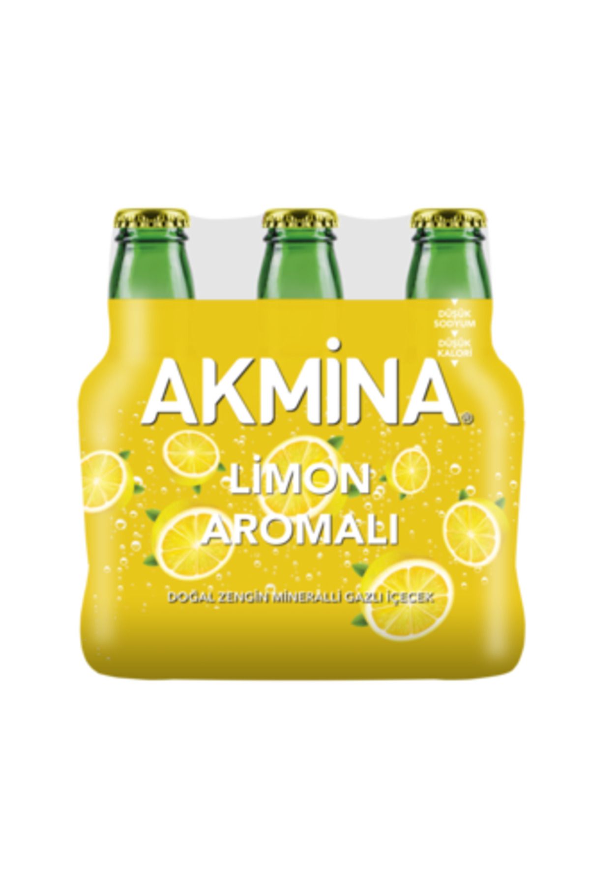 Akmina Limon Aromalı Maden Suyu 6X200 Ml ( 5 ADET )