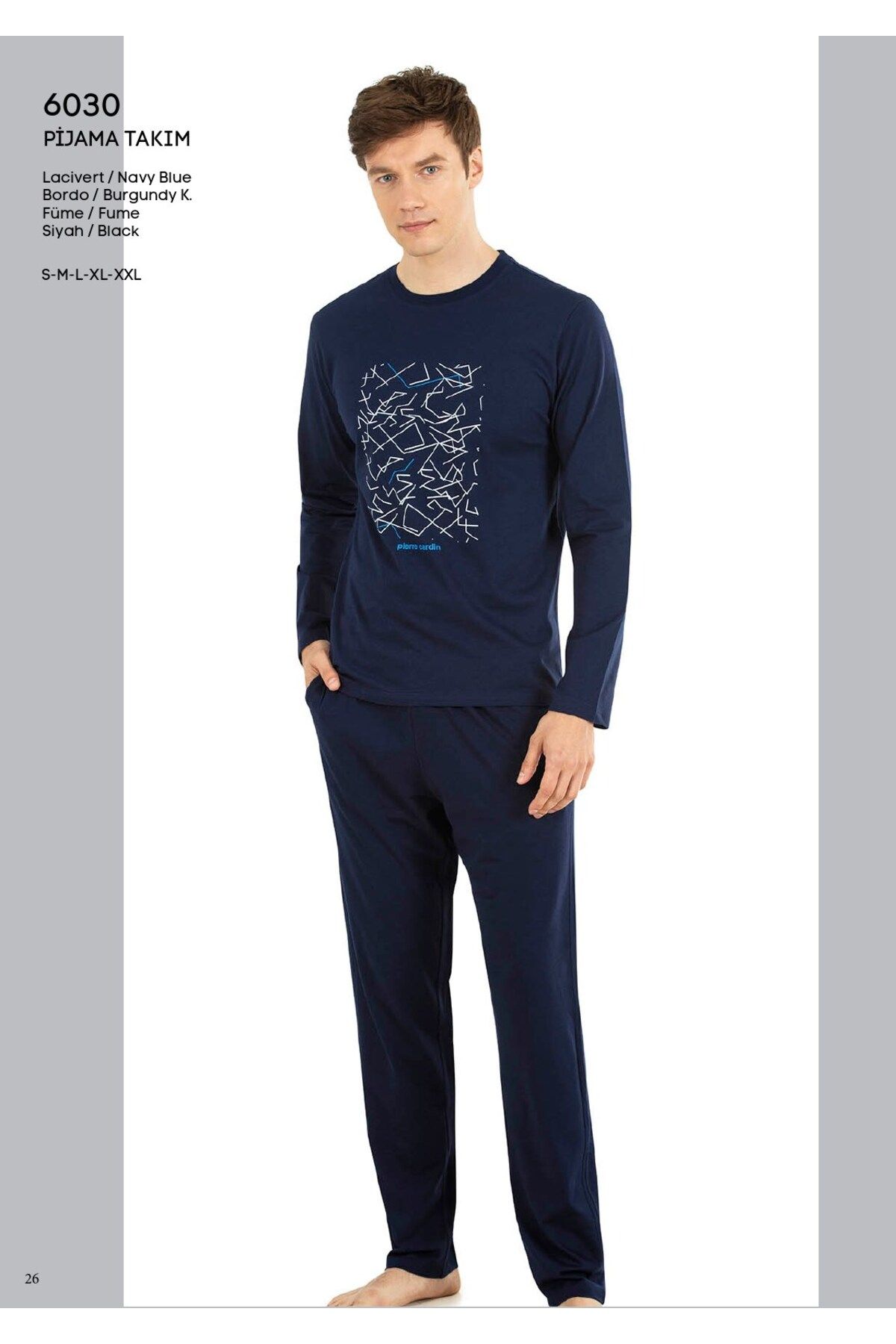 Pierre Cardin Erkek Lacivert Pijama Takımı 6030