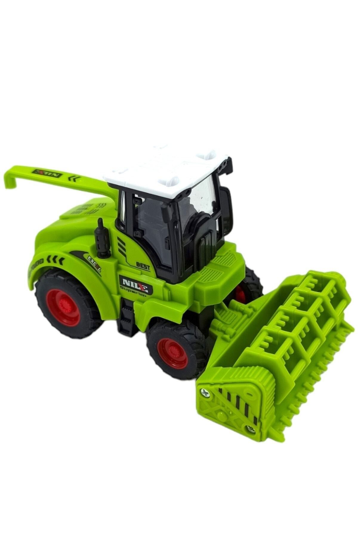 Can Ali Toys Oyuncak Tarım Aracı Traktör Biçerdöver Kaliteli Sürtmeli Oyuncak Tarım Makineleri 14x8cm.