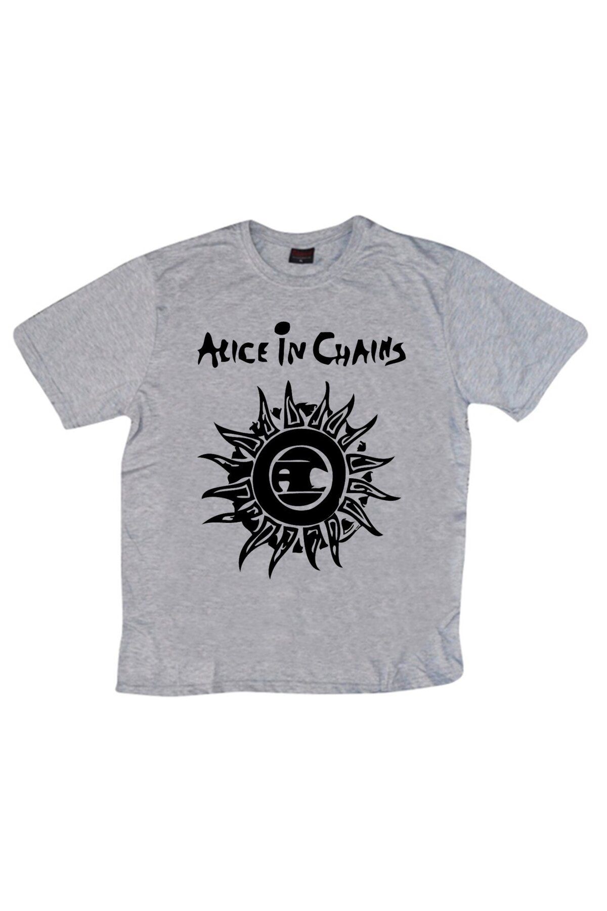 fame-stoned Alice In Chains Baskılı T-shirt