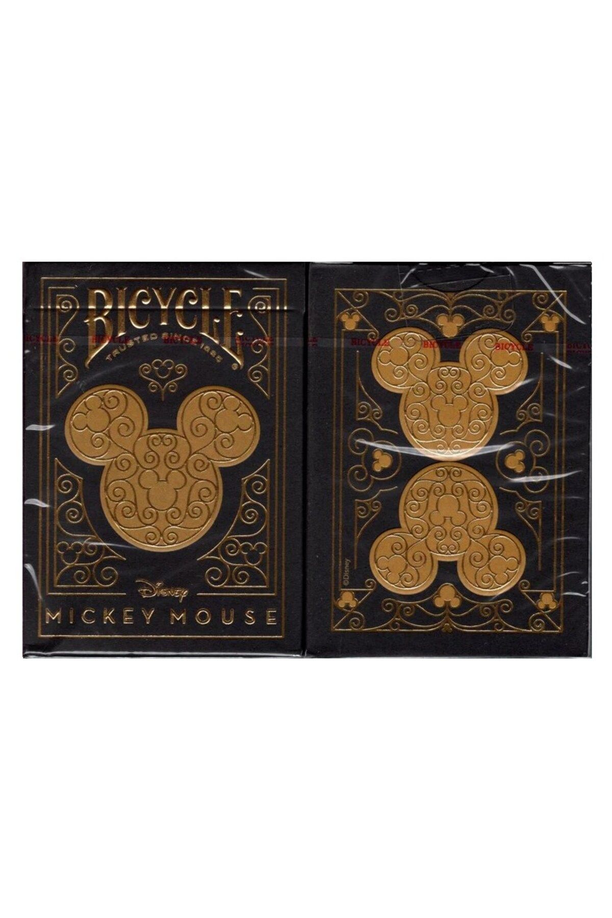 OyuncaklarÜlkesi Bicycle Disney Mickey Mouse Black and Gold Premium Oyun Kağıdı iskambil Kartları