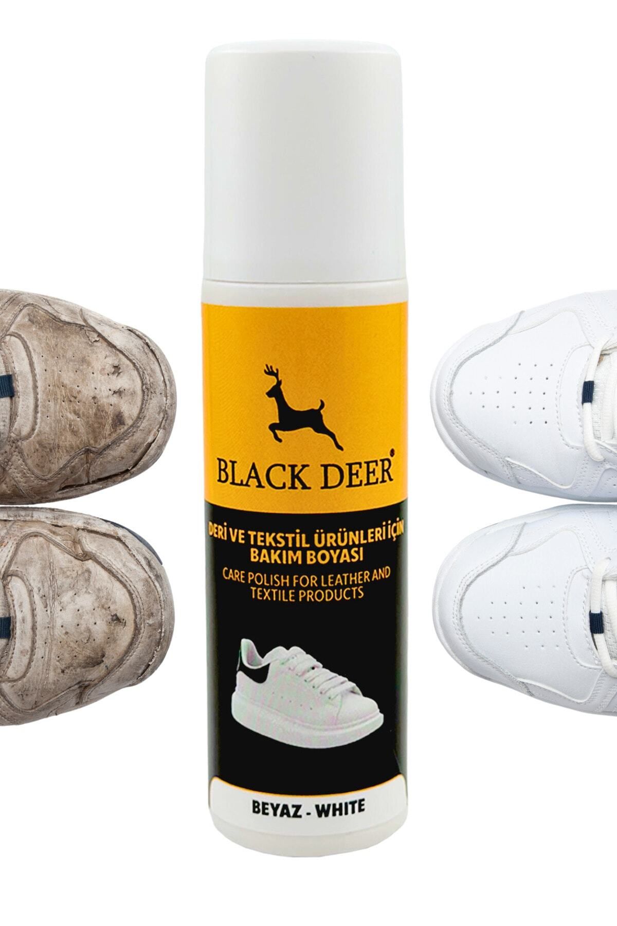BLACK DEER Beyaz Ayakkabı,deri Ve Kumaş Boyası,sneaker Beyaz Ayakkabı Temizleyici,deri,kanvas Boya 75 Ml