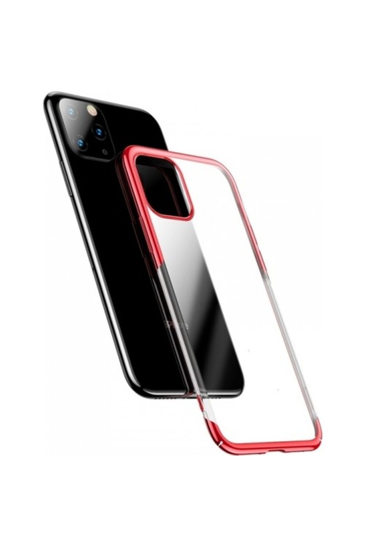 Baseus WIAPIPH65S-DW09 Glitter Case Apple iPhone 11 Pro Max Silikon Kılıf Kırmızı