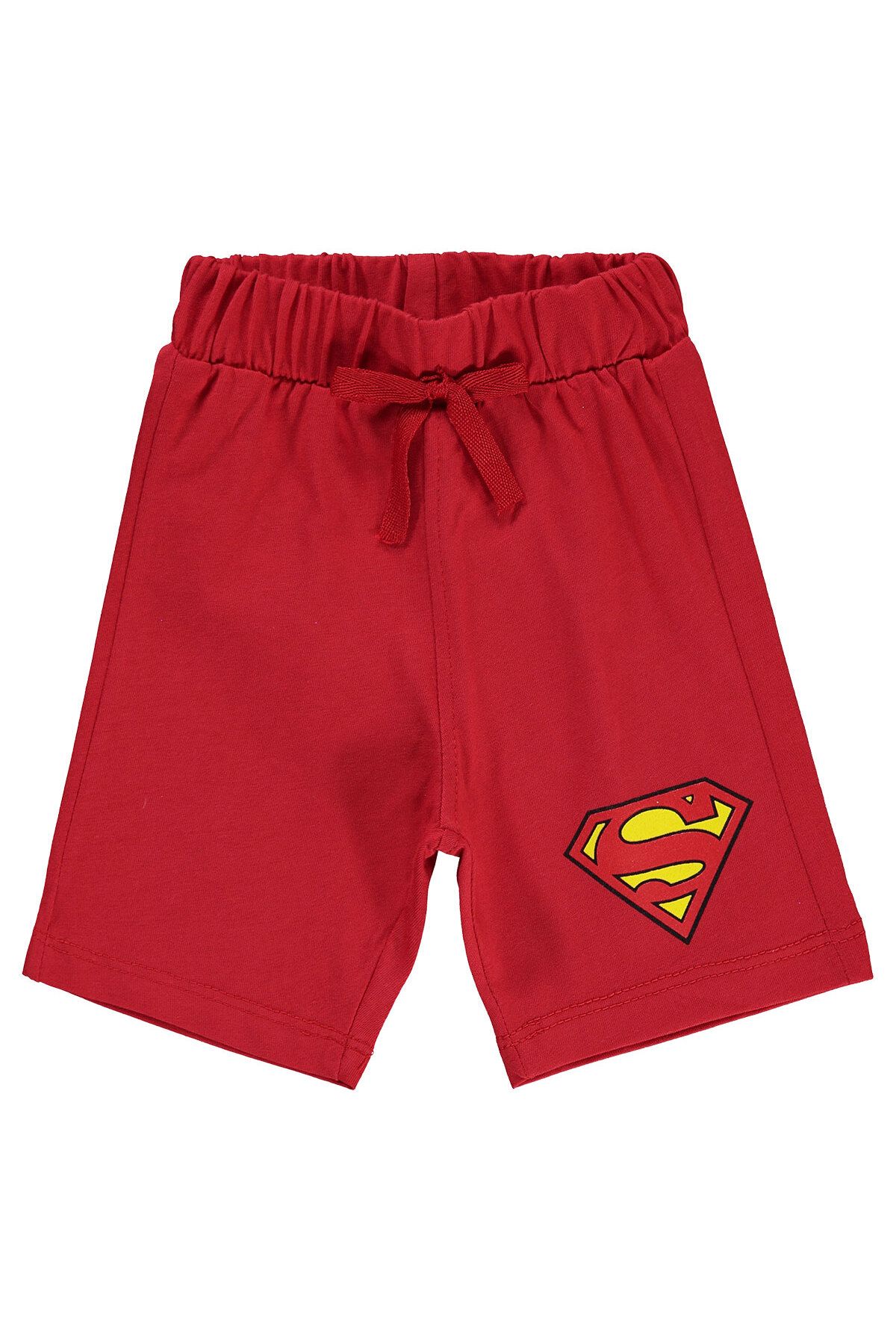 Superman Süperman Erkek Bebek Kapri 6-18 Ay Kırmızı