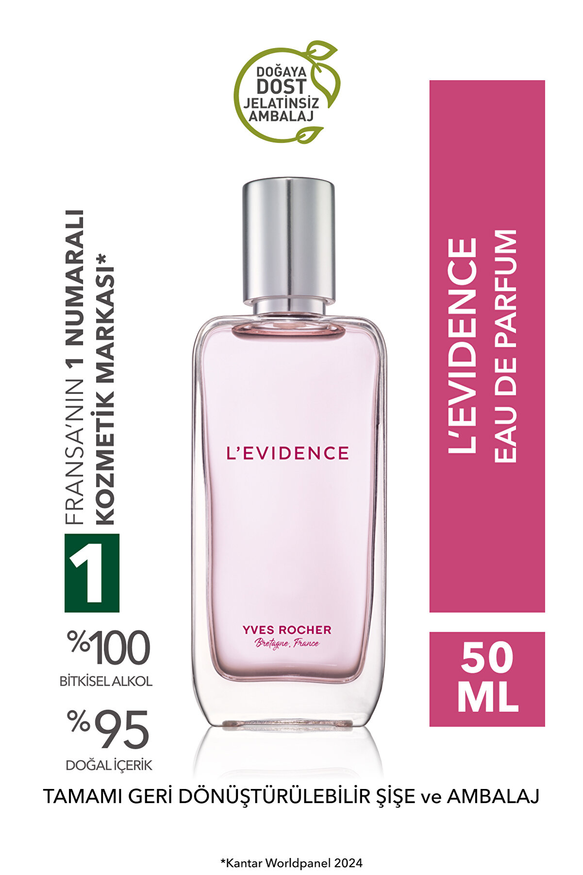 Yves Rocher L'evidence Kadın Parfümü 50ml Vegan EDP