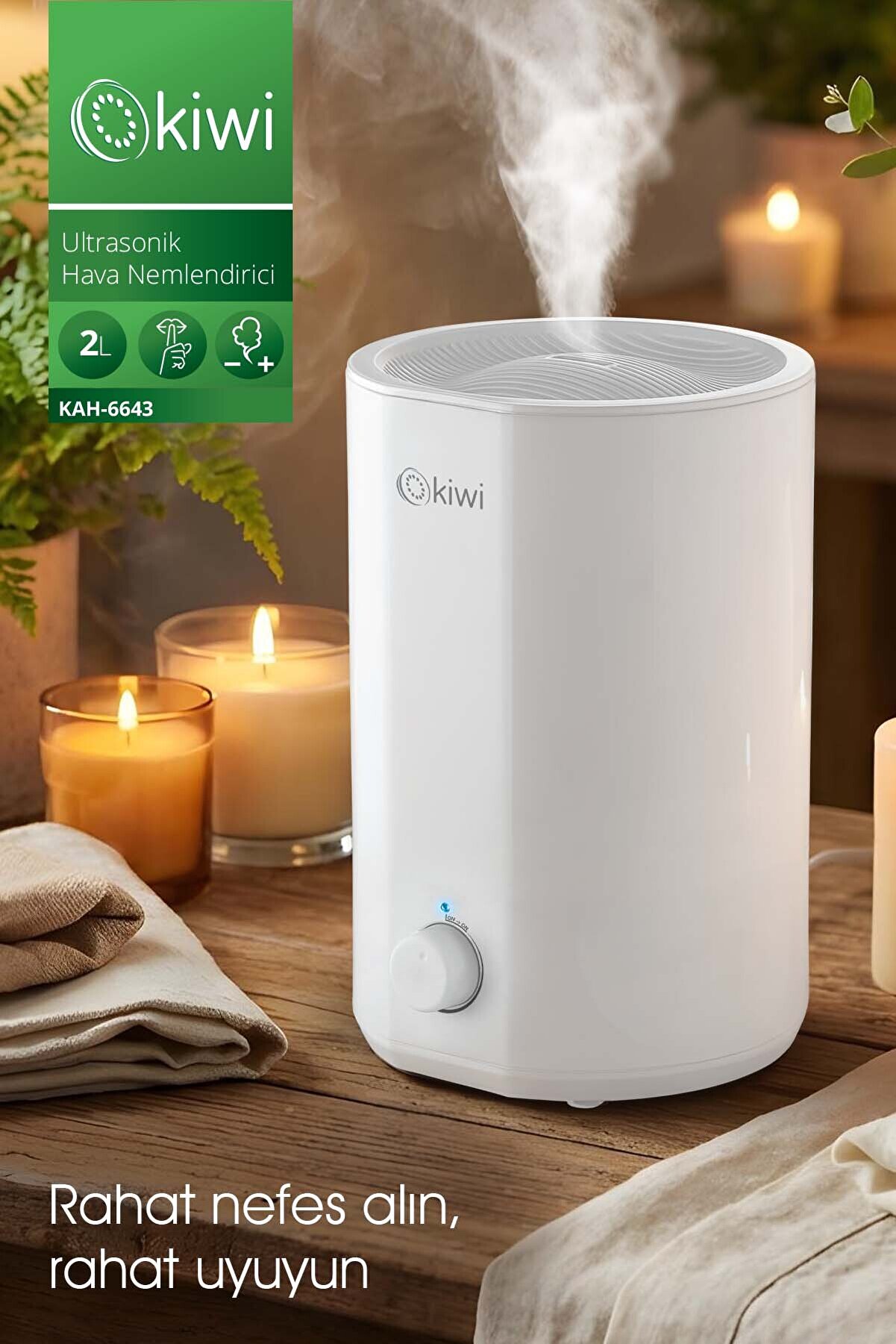 Kiwi Kah 6643 Ultrasonik Hava Nemlendirici - Hızlı Nemlendirme