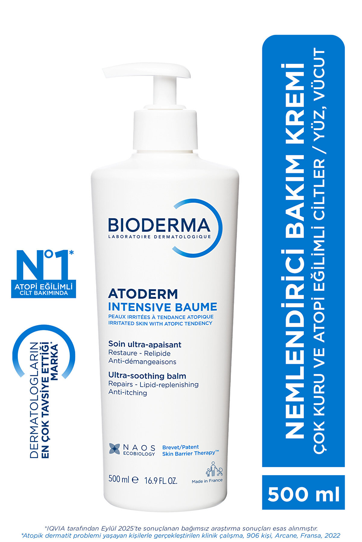 Bioderma Atoderm Intensive Balm 500ml Çocuk ve Yetişkin İçin Kuru Cilt Bakımı