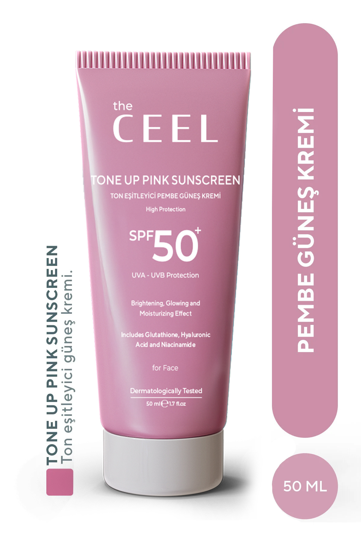 The Ceel Leke Karşıtı Ton Eşitleyen SPF 50+ Güneş Kremi | Glutatyon, Hyaluronik Asit