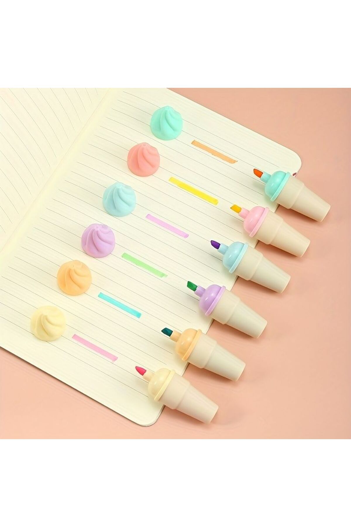 PERFECT 6' lı Mini Dondurma Fosforlu İşaretleme Kalem Seti
