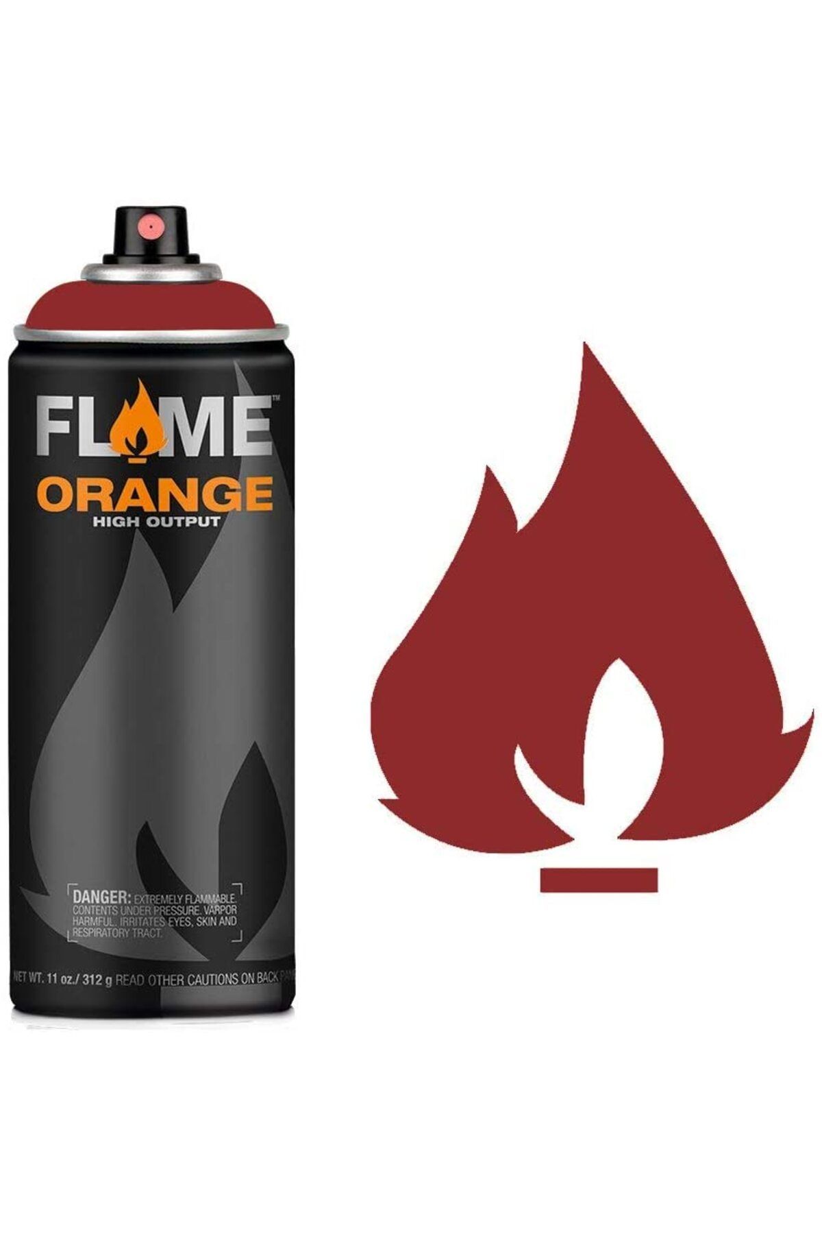 Flame Rubby Red Orange 400ml Sprey Boya N:306