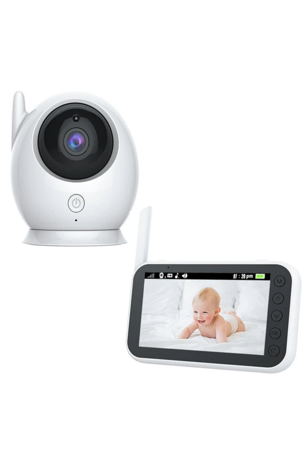 SKYLOONG LCD Ekranlı Gece Görüşlü Bebek Monitörü - Bebek Izleme Kamerası Oda Sıcaklığı Kontrollü Kablosuz