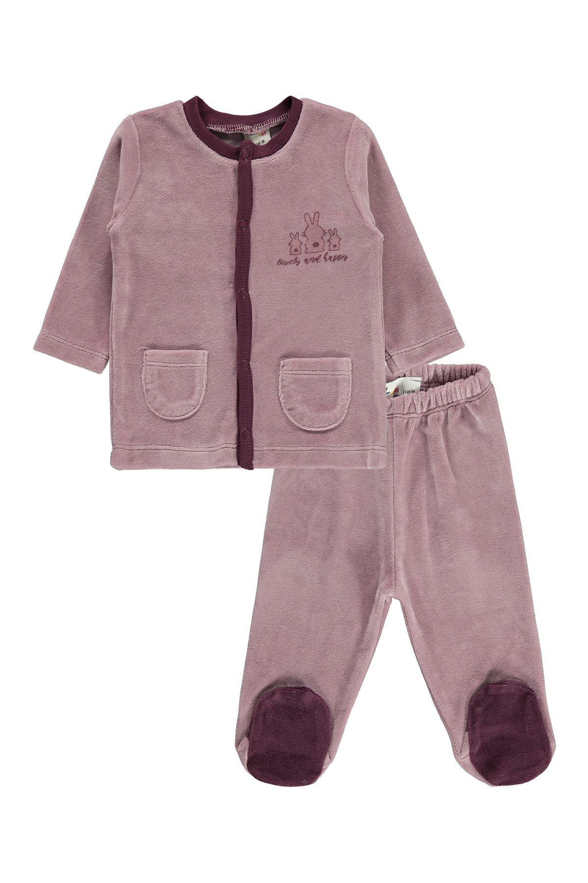 Civil Baby Kız Bebek Pijama Takımı 3-9 Ay Leylak