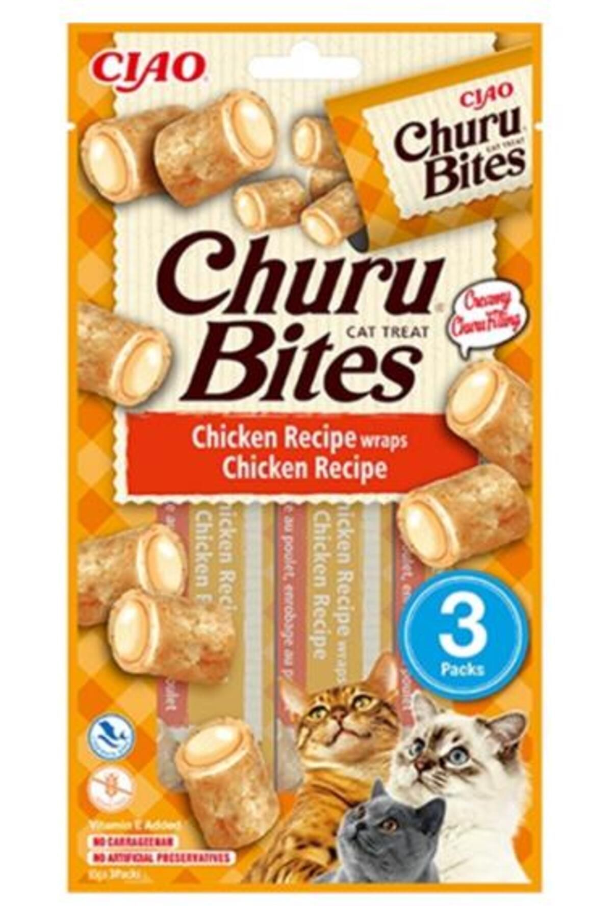 Ciao Churu Bites Tavuk Sargılı Kedi Ödül Kreması 3x10 Gr