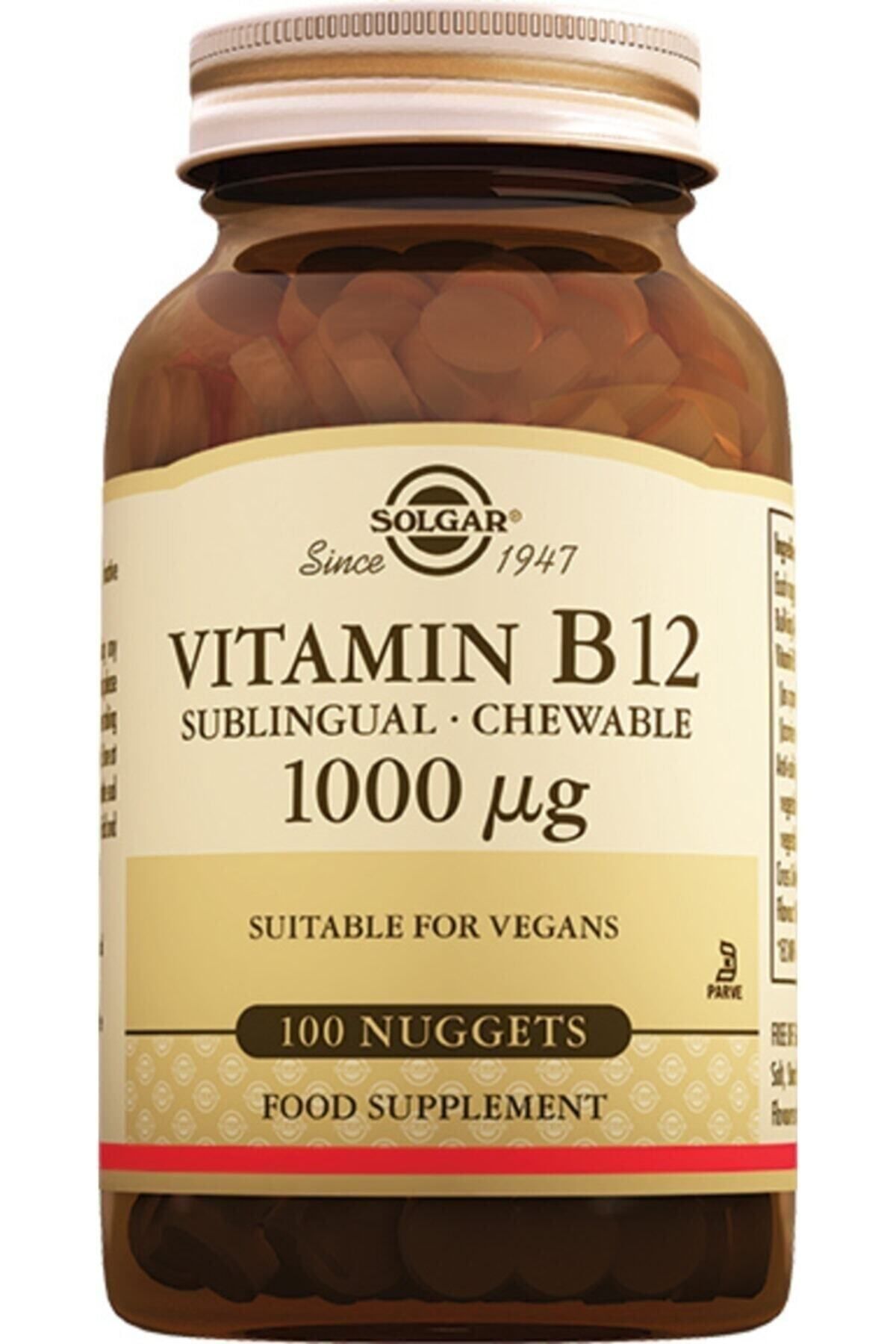 Solgar Vitamin B12 1000 Mcg 100 Dilalti Tablet