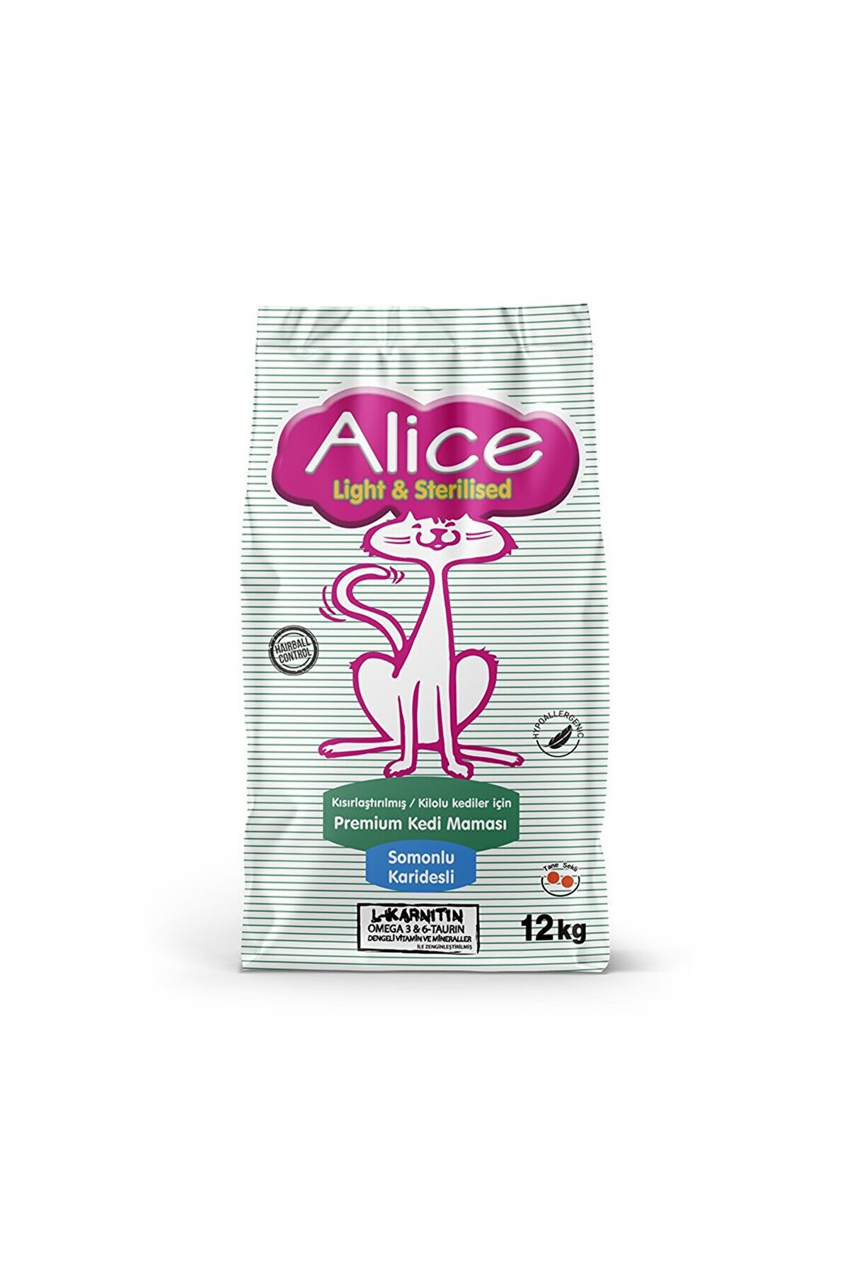 Alice Light&sterilised Somonlu Karidesli Kısırlaştırılmış Kedi Maması 12 Kg