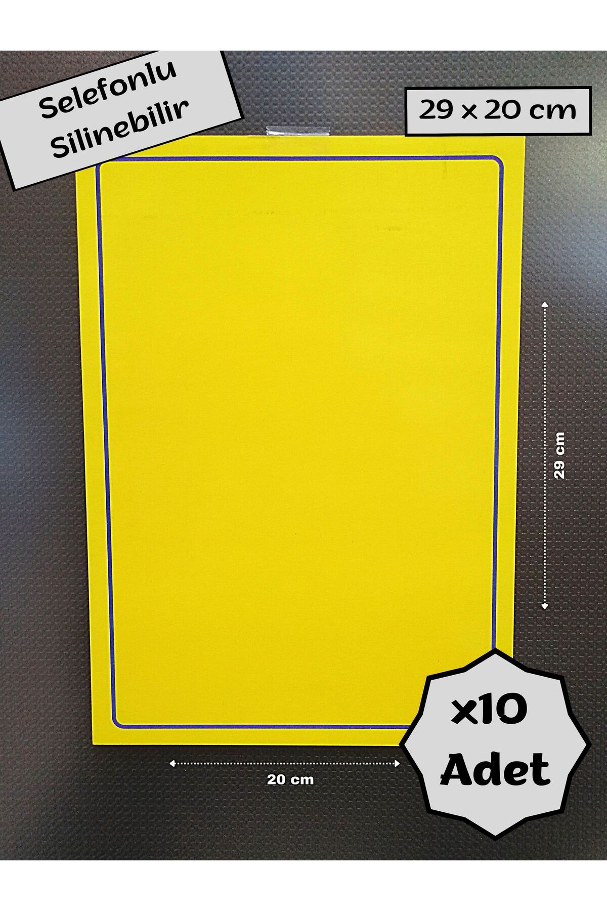 Özfiliz Mağaza Ekipmanları Selefonlu Silinebilir Sarı Etiket Kağıdı, Silinebilir Büyük İndirim Kağıdı Şok Fiyat Kağıdı Etiketi