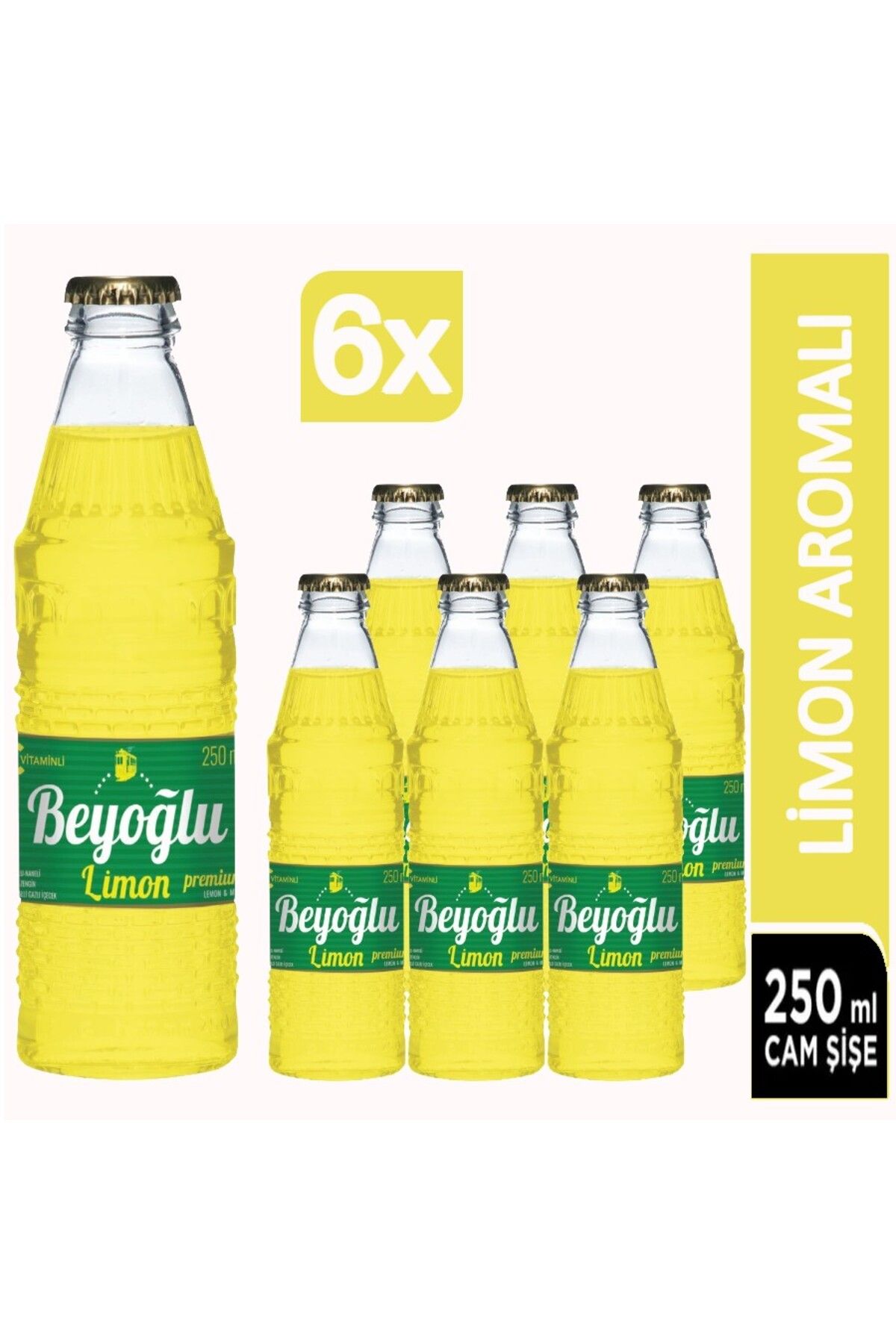 Beyoğlu Limon Aromalı Gazoz 6x250 Ml