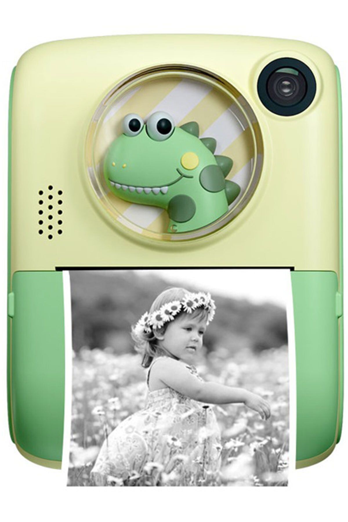 pazariz Anlık Termal Yazıcılı Dijital Çocuk Kamerası 2.0 İnç HD Instant Photo Printer Camera Yeşil