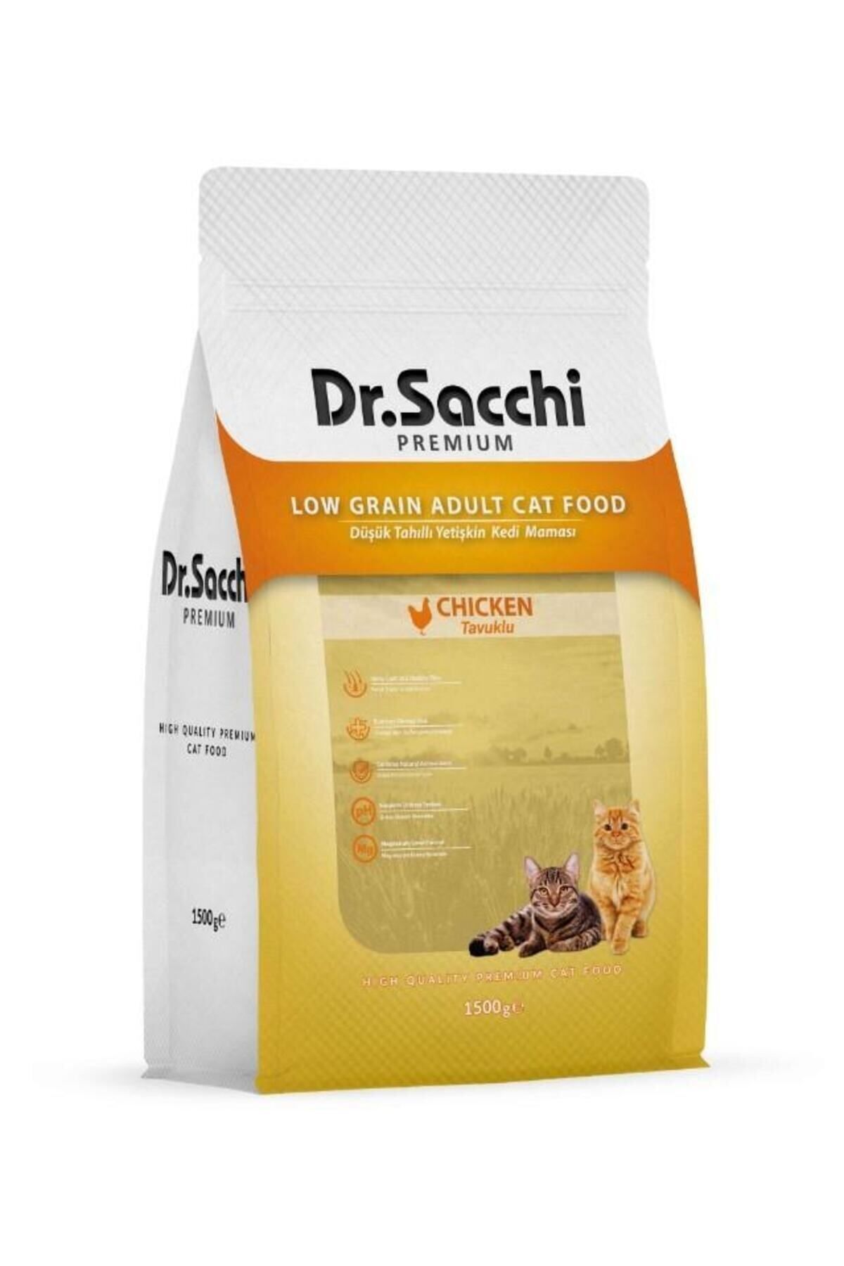 Dr. Sacchi Dr.sacchi Premium Düşük Tahıllı Tavuklu Kedi Maması 1,5 Kg